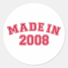 Made in 2008 sticker