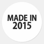 Made in 2015 round stickers