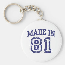 Made in 81 key chain