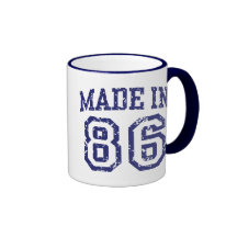 Made in 86 coffee mugs