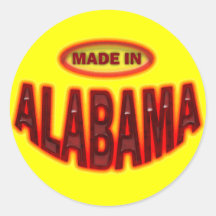 MADE IN ALABAMA ROUND STICKERS