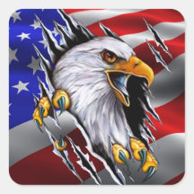 Made In America Square Stickers