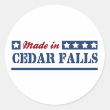 Made in Cedar Falls Round Sticker