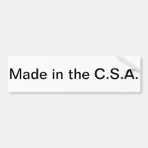 Made in CSA Bumper Stickers