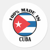 Made In Cuba Round Sticker