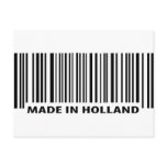 made in holland barcode icon post card