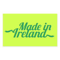 Made in Ireland St Patricks day design Rectangular Stickers