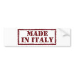 Made In Italy bumper stickers
