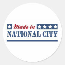 Made in National City Round Sticker