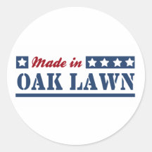 Made in Oak Lawn Round Stickers