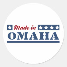 Made in Omaha Round Sticker