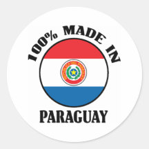 Made In Paraguay Round Sticker