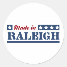 Made in Raleigh Round Stickers