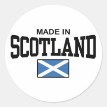 Made In Scotland Round Sticker