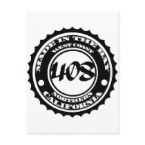 Made in the 408 postcard