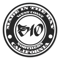 Made in the 510 round sticker