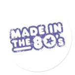 Made In The 80's Round Sticker