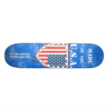 Made In The USA Flag Primo Skunk Skateboard