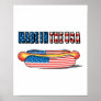Made in the USA Patriotic Hot Dog Poster