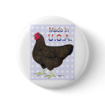 Made In USA Rock Hen Buttons