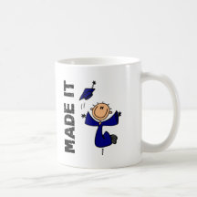 MADE IT Stick Figure Graduation Coffee Mug