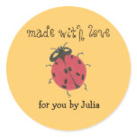 "Made With Love" label Round Sticker