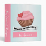 Made with Love Pink & Blue Cupcake Recipe Binder