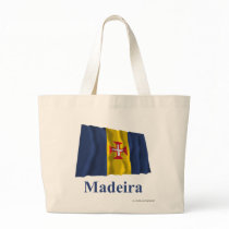 Madeira Waving Flag with Name Tote Bags