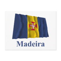 Madeira Waving Flag with Name