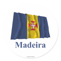 Madeira Waving Flag with Name