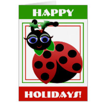 Madeleine Toon Ladybug Holiday! Card
