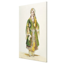 Mademoiselle Rachel  as Roxane in 'Bajazet' Canvas Print