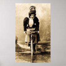Madge Lessing on a Bike - Vintage 1902