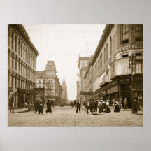 Madison Ave from Summit St, Toledo, OH early 1900s Posters