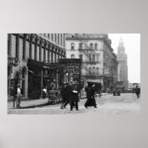 Madison Ave from Summit St, Toledo, OH early 1900s Posters
