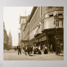 Madison Ave from Summit St, Toledo, OH early 1900s Posters