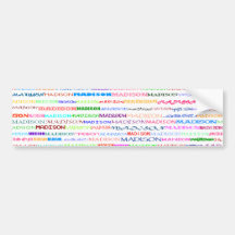 Madison Text Design II Bumper Sticker