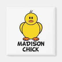 Madison Wisconsin Chick Fridge Magnets