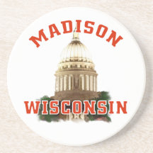 Madison,Wisconsin Drink Coaster