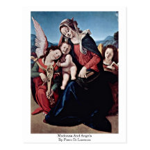 Madonna And Angels By Piero Di Lorenzo Postcards