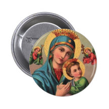 "Madonna and Child" Button