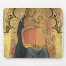 Madonna and Child, central panel of a triptych Mousepads