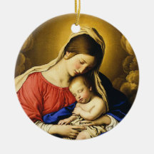 Madonna and Child Christmas Ornament