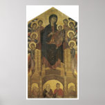 Madonna and Child Enthroned w/ Eight Angels, 1280 Poster