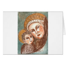 madonna and child greeting cards