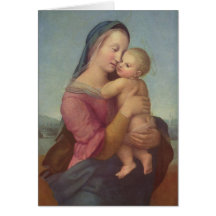 Madonna and Child (The Tempi Madonna) by Raphael Greeting Cards