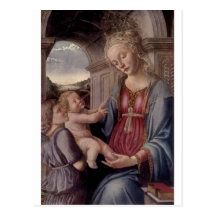 Madonna and Child With Angel by Fra Lippo Lippi Post Cards