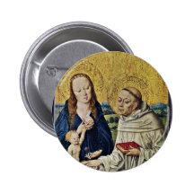 Madonna And Child With St. Bernard By Meister Des Buttons