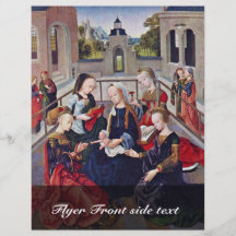 Madonna And Child With Sts Catherine Cecilia Barba Personalized Flyer