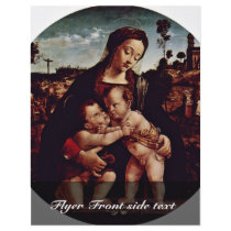 Madonna And St. John The Baptist Tondo By Piero Di Flyer